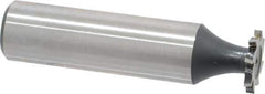 Interstate - 1/2" Diam x 1/16" Face Width, Cobalt, 8 Teeth, Shank Connection Woodruff Keyseat Cutter - Uncoated, 2-1/16" OAL x 1/2" Shank, Staggered Teeth, ANSI 204, Old Standard 1 - USA Tool & Supply