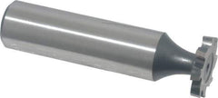 Interstate - 5/8" Diam x 3/32" Face Width, Cobalt, 8 Teeth, Shank Connection Woodruff Keyseat Cutter - Uncoated, 2-3/32" OAL x 1/2" Shank, Staggered Teeth, ANSI 305, Old Standard 4 - USA Tool & Supply