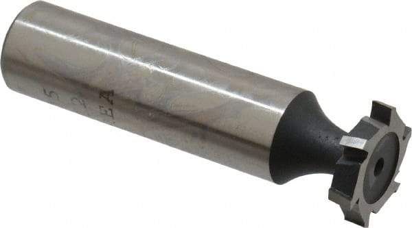 Interstate - 5/8" Diam x 1/8" Face Width, Cobalt, 8 Teeth, Shank Connection Woodruff Keyseat Cutter - Uncoated, 2-1/8" OAL x 1/2" Shank, Staggered Teeth, ANSI 405, Old Standard 5 - USA Tool & Supply