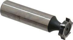 Interstate - 5/8" Diam x 1/8" Face Width, Cobalt, 8 Teeth, Shank Connection Woodruff Keyseat Cutter - Uncoated, 2-1/8" OAL x 1/2" Shank, Staggered Teeth, ANSI 405, Old Standard 5 - USA Tool & Supply