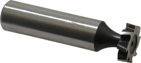 Interstate - 5/8" Diam x 5/32" Face Width, Cobalt, 8 Teeth, Shank Connection Woodruff Keyseat Cutter - Uncoated, 2-5/32" OAL x 1/2" Shank, Staggered Teeth, ANSI 505, Old Standard 6 - USA Tool & Supply