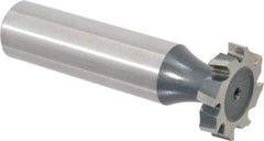 Interstate - 3/4" Diam x 5/32" Face Width, Cobalt, 10 Teeth, Shank Connection Woodruff Keyseat Cutter - Uncoated, 2-5/32" OAL x 1/2" Shank, Staggered Teeth, ANSI 506, Old Standard 8 - USA Tool & Supply