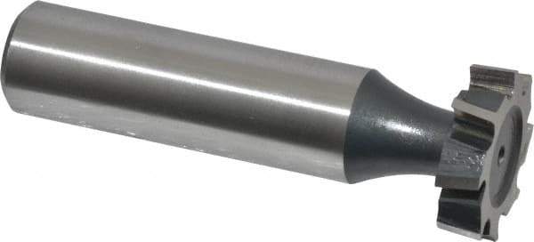 Interstate - 3/4" Diam x 3/16" Face Width, Cobalt, 10 Teeth, Shank Connection Woodruff Keyseat Cutter - Uncoated, 2-3/16" OAL x 1/2" Shank, Staggered Teeth, ANSI 606, Old Standard 9 - USA Tool & Supply