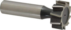 Interstate - 1" Diam x 3/8" Face Width, Cobalt, 10 Teeth, Shank Connection Woodruff Keyseat Cutter - Uncoated, 2-3/8" OAL x 1/2" Shank, Staggered Teeth, ANSI 1208, Old Standard 152 - USA Tool & Supply