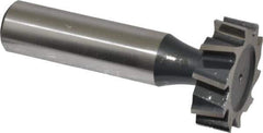 Interstate - 1" Diam x 5/16" Face Width, Cobalt, 10 Teeth, Shank Connection Woodruff Keyseat Cutter - Uncoated, 2-5/16" OAL x 1/2" Shank, Staggered Teeth, ANSI 1008, Old Standard B - USA Tool & Supply