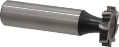 Interstate - 3/4" Diam x 5/32" Face Width, High Speed Steel, 10 Teeth, Shank Connection Woodruff Keyseat Cutter - Uncoated, 2-5/32" OAL x 1/2" Shank, Staggered Teeth, ANSI 506, Old Standard 8 - USA Tool & Supply