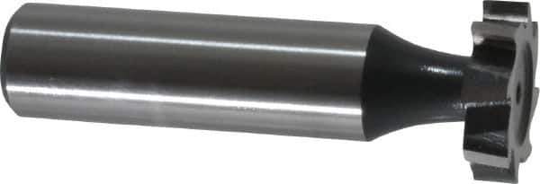 Interstate - 3/4" Diam x 3/16" Face Width, High Speed Steel, 10 Teeth, Shank Connection Woodruff Keyseat Cutter - Uncoated, 2-3/16" OAL x 1/2" Shank, Staggered Teeth, ANSI 606, Old Standard 9 - USA Tool & Supply