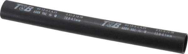 Thomas & Betts - 6" Long, 3:1, Polyolefin Heat Shrink Electrical Tubing - Black - USA Tool & Supply