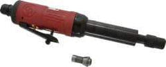 Chicago Pneumatic - 1/4" Collet, Straight Handle, Straight Air Die Grinder - 27,000 RPM, Rear Exhaust, 19 CFM, 0.32 hp, 6.21 bar, 1/4" Inlet - USA Tool & Supply