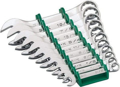 SK - 11 Piece, 3/8 to 1", 12 Point, Combination Wrench Set - Inch System of Measurement, Chrome Finish, Comes in Plastic Tray - USA Tool & Supply