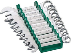 SK - 10 Piece, 10 to 19mm, 12 Point, Combination Wrench Set - Metric System of Measurement, Chrome Finish, Comes in Plastic Tray - USA Tool & Supply