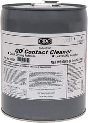 CRC - 5 Gallon Pail Contact Cleaner - 0°F Flash Point, 22,600 Volt Dielectric Strength, Flammable, Food Grade, Plastic Safe - USA Tool & Supply