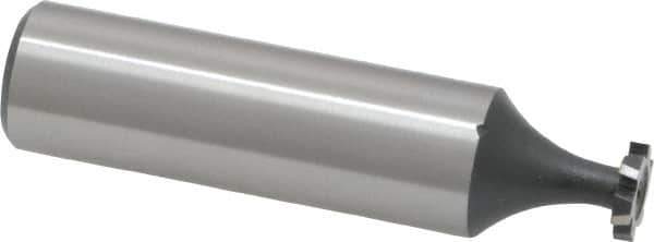 Interstate - 5/16" Diam x 1/16" Face Width, Cobalt, 6 Teeth, Shank Connection Woodruff Keyseat Cutter - Uncoated, 2-1/16" OAL x 1/2" Shank, Staggered Teeth, ANSI 202-1/2, Old Standard 206 - USA Tool & Supply