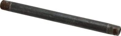 Value Collection - Schedule 80, 1/4" Diam x 6-1/2" Long Black Pipe Nipple - Threaded - USA Tool & Supply