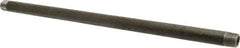 Made in USA - Schedule 80, 1/2" Diam x 18" Long Black Pipe Nipple - Threaded - USA Tool & Supply