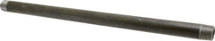 Made in USA - Schedule 80, 3/4" Diam x 18" Long Black Pipe Nipple - Threaded - USA Tool & Supply