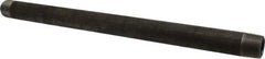 Made in USA - Schedule 80, 1" Diam x 18" Long Black Pipe Nipple - Threaded - USA Tool & Supply