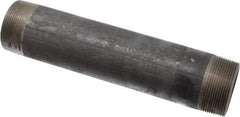 Made in USA - Schedule 80, 2" Diam x 10" Long Black Pipe Nipple - Threaded - USA Tool & Supply