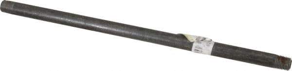 Value Collection - Schedule 80, 1/4" Diam x 12" Long Black Pipe Nipple - Threaded - USA Tool & Supply