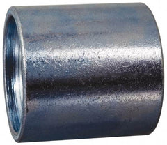 Made in USA - Class 150, 2-1/2" Galvanized Pipe Coupling - Threaded, Malleable Iron - USA Tool & Supply