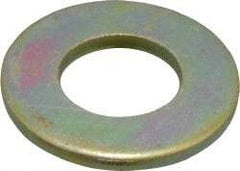 Made in USA - 5/16" Screw, Grade 8 Alloy Steel SAE Flat Washer - 11/32" ID x 11/16" OD, 0.072" Thick, Zinc Yellow Dichromate Finish - USA Tool & Supply