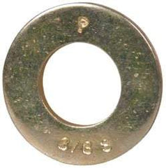 Made in USA - 3/8" Screw, Grade 8 Alloy Steel SAE Flat Washer - 13/32" ID x 13/16" OD, 0.072" Thick, Zinc Yellow Dichromate Finish - USA Tool & Supply