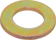 Made in USA - 3/4" Screw, Grade 8 Alloy Steel SAE Flat Washer - 13/16" ID x 1-1/2" OD, 0.146" Thick, Zinc Yellow Dichromate Finish - USA Tool & Supply