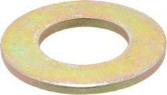 Made in USA - 1" Screw, Grade 8 Alloy Steel SAE Flat Washer - 1-1/16" ID x 2" OD, 0.16" Thick, Zinc Yellow Dichromate Finish - USA Tool & Supply