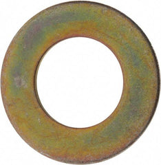 Made in USA - 1-3/8" Screw, Grade 8 Alloy Steel SAE Flat Washer - 1-7/16" ID x 2-3/4" OD, 0.213" Thick, Zinc Yellow Dichromate Finish - USA Tool & Supply