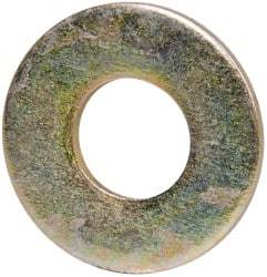 Made in USA - 3/8" Screw, Grade 8 Alloy Steel USS Flat Washer - 0.433" ID x 1.03" OD, 0.104" Thick, Zinc Yellow Dichromate Finish - USA Tool & Supply