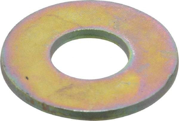 Made in USA - 9/16" Screw, Grade 8 Alloy Steel USS Flat Washer - 0.62" ID x 1.499" OD, 0.132" Thick, Zinc Yellow Dichromate Finish - USA Tool & Supply