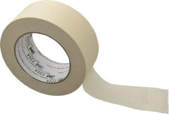 3M - 2" Wide x 60 Yd Long Tan Paper Masking Tape - Series 2214, 5.4 mil Thick, 23 In/Lb Tensile Strength - USA Tool & Supply