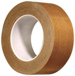 3M - 36 Yd Long x 3/4" Wide, Series 5453, Brown Silicone Glass Cloth/PTFE Tape - 8.2 mil Thick, 175 Lb/In Tensile Strength - USA Tool & Supply