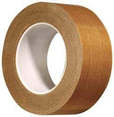 3M - 36 Yd Long x 12" Wide, Series 5453, Brown Silicone Glass Cloth/PTFE Tape - 8.2 mil Thick, 175 Lb/In Tensile Strength - USA Tool & Supply