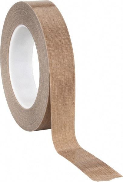 3M - 36 Yd Long x 1" Wide, Series 5453, Brown Silicone Glass Cloth/PTFE Tape - 8.2 mil Thick, 175 Lb/In Tensile Strength - USA Tool & Supply