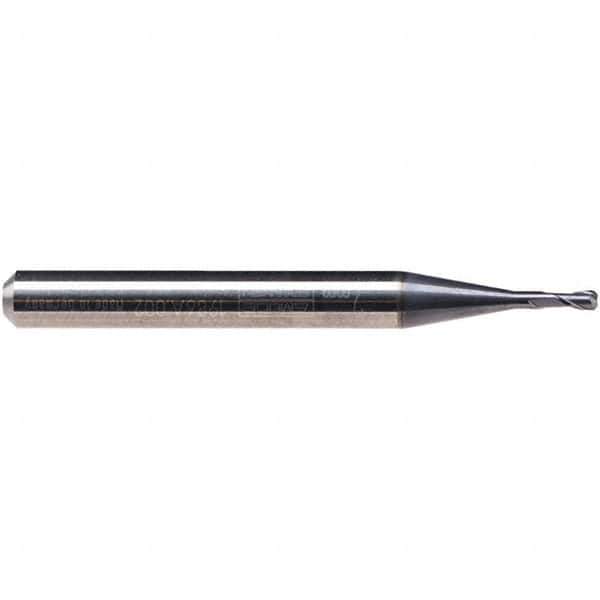 Emuge - 5mm Diam, 5mm LOC, 2 Flute Solid Carbide Roughing & Finishing End Mill - TiAlN Finish, 57mm OAL, 6mm Shank Diam, Cylindrical Shank, 30° Helix, Stub Length - USA Tool & Supply