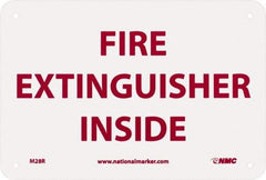 NMC - Fire Extinguisher Inside, Plastic Fire Sign - 9" Wide x 6" High - USA Tool & Supply