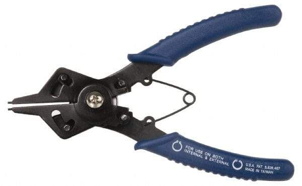 Value Collection - Standard Jaw, Easy Shift Internal-External, Snap Ring Plier - 6" OAL, 2 Max Capacity - USA Tool & Supply