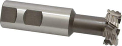Interstate - 1-1/4" Cut Diam, 31/64" Cut Width, 21/32" Neck Diam, 1" Shank Diam, 3-15/16" OAL, M42 Cobalt T-Slot Cutter - Uncoated, 5/8" Bolt, 3-29/64" Shank Length, Straight Teeth, 6 Teeth, Roughing - USA Tool & Supply