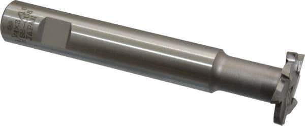 Interstate - 1-1/4" Cut Diam, 3/16" Cut Width, 15mm Neck Diam, 3/4" Shank Diam, 5-1/8" OAL, M42 Cobalt T-Slot Cutter - Staggered Teeth, 8 Teeth - USA Tool & Supply
