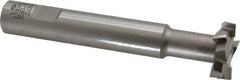 Interstate - 1-1/4" Cut Diam, 3/8" Cut Width, 15mm Neck Diam, 3/4" Shank Diam, 5-1/8" OAL, M42 Cobalt T-Slot Cutter - Staggered Teeth, 8 Teeth - USA Tool & Supply