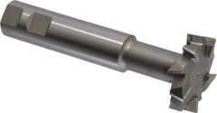Interstate - 2" Cut Diam, 1/2" Cut Width, 1" Shank Diam, 5-11/16" OAL, M42 Cobalt T-Slot Cutter - Staggered Teeth, 10 Teeth - USA Tool & Supply