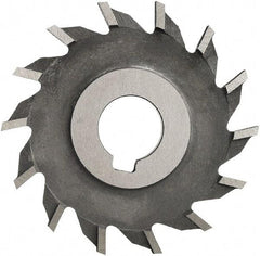 Made in USA - 3" Diam x 1/2" Width of Cut, 20 Teeth, High Speed Steel Side Milling Cutter - Straight Teeth, TiN Coated - USA Tool & Supply