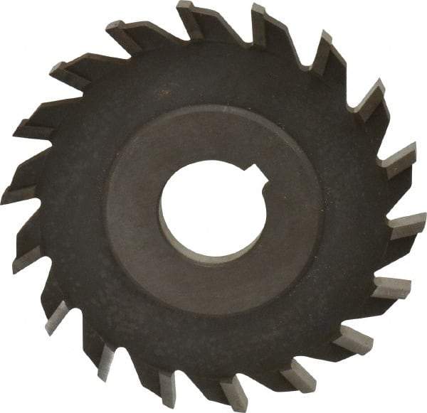 Value Collection - 16 Teeth, 4" Diam x 5/16" Width of Cut, High Speed Steel Side Milling Cutter - Straight Teeth, Uncoated - USA Tool & Supply