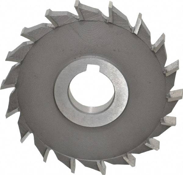 Value Collection - 16 Teeth, 4" Diam x 7/16" Width of Cut, High Speed Steel Side Milling Cutter - Straight Teeth, Uncoated - USA Tool & Supply