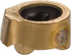 Iscar - 8B18015GIQR Grade IC528, 2.49mm Cutting Width Carbide Grooving Insert - 0.99mm Max Depth of Cut, Neutral, 0.006" Corner Radius, TiCN/TiN Finish - USA Tool & Supply