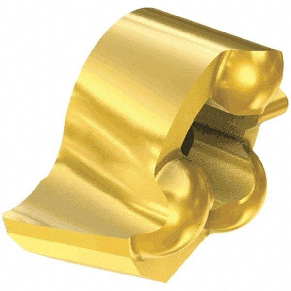 Iscar - 8A18015GIQL Grade IC528, 3mm Cutting Width Carbide Grooving Insert - 1.3mm Max Depth of Cut, Neutral, 0.1524mm Corner Radius, TiCN/TiN Finish - USA Tool & Supply