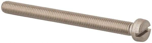 Value Collection - M5x0.80 Metric Coarse, 60mm Length Under Head Slotted Drive Machine Screw - Fillister Head, Grade 316 & A4 Stainless Steel, Uncoated, Without Washer - USA Tool & Supply