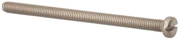 Value Collection - M5x0.80, 75mm Length Under Head Slotted Drive Machine Screw - Fillister Head, Grade 316 & A4 Stainless Steel, Uncoated, Without Washer - USA Tool & Supply
