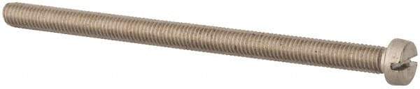 Value Collection - M5x0.80 Metric Coarse, 80mm Length Under Head Slotted Drive Machine Screw - Fillister Head, Grade 316 & A4 Stainless Steel, Uncoated, Without Washer - USA Tool & Supply